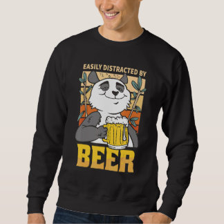 Sweatshirt Facilement Distrait par Bière Panda Hommes Mariés 