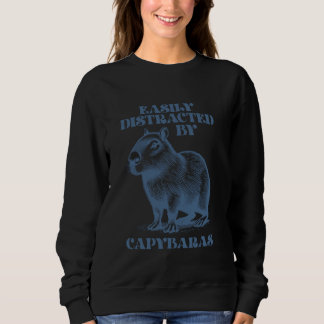 Sweatshirt Facilement distrait par Capybaras Funny Girls Grap