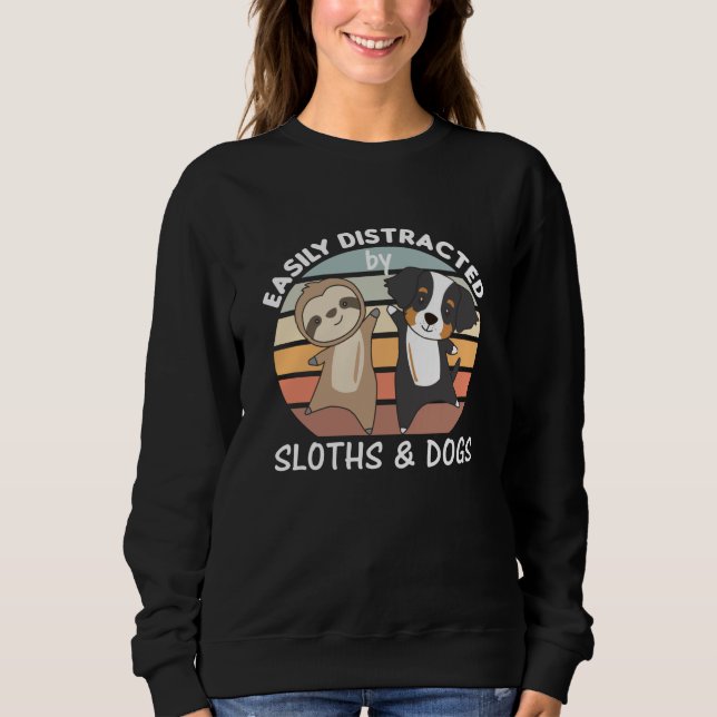 Sweatshirt Facilement Distrait Par Les Fentes Et Chiens Fente (Devant)