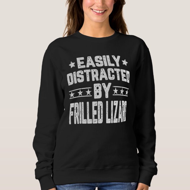 Sweatshirt Facilement distrait par lézard à fronce   Reptiles (Devant)