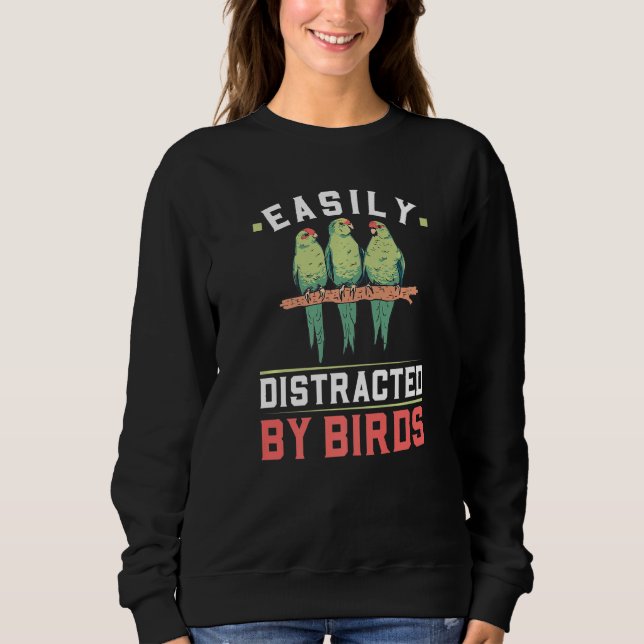 Sweatshirt Facilement Distrait Par Oiseaux Oiseaux Oiseaux Or (Devant)