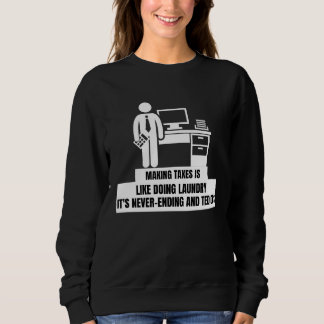 Sweatshirt faire ses impôts c'est comme faire la lessive sai