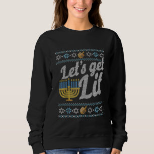 Sweatshirt Faisons Lit Chemise Ugly Hanoukka Channukah