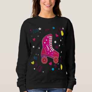 Sweatshirt Faites du roller le patinage de rouleau rose de