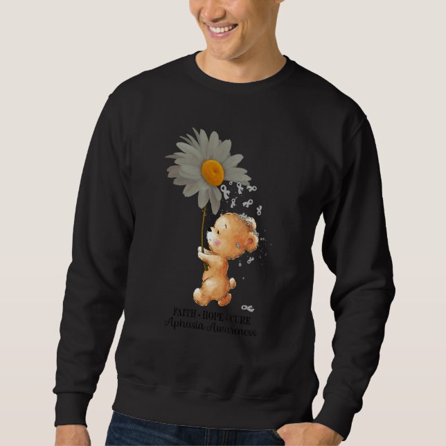 Sweatshirt Faith Hope Cure Gray Aphasia Awareness (Devant)