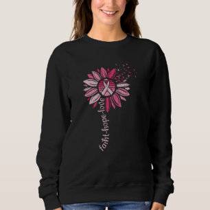 Sweatshirt Faith Hope Love Breast Cancer Awareness Sunflower