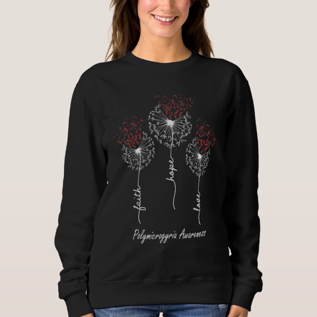 Sweatshirt Faith Hope Love Polymicrogyria Awareness (Devant)