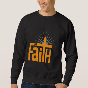 Sweatshirt Faith Trust Cross Bible Verse Christian 1