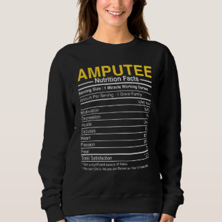Sweatshirt Faits nutritionnels pour amputés - Prothèse d'ampu