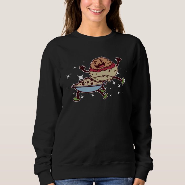 Sweatshirt Falafel Dancing with Hummus Levantine Food Chef (Devant)