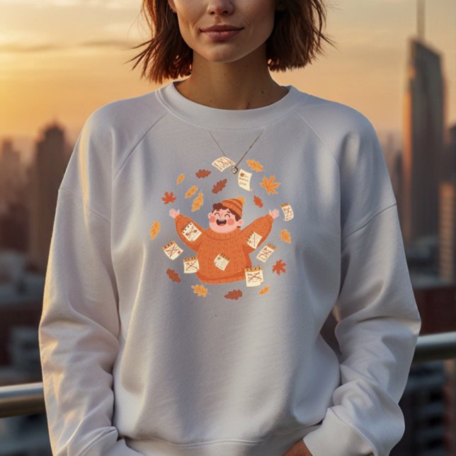 Sweatshirt Fall Leaves Art | Playful Autumn Design (Créateur téléchargé)