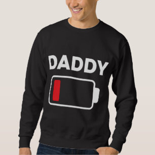Sweatshirt Famille Correspondant Batterie de Noël Drôle papa 