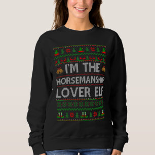 Sweatshirt Famille Correspondant Vilain Horsemanship Elf Chri