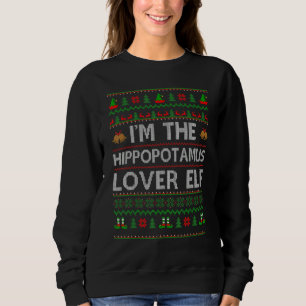 Sweatshirt Famille Correspondant Vilain L'Hippopotame Elf Chr