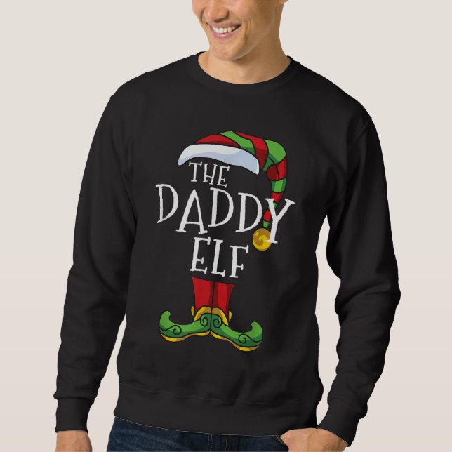 Sweatshirt Famille Daddy Elf Correspondance Noël (Devant)