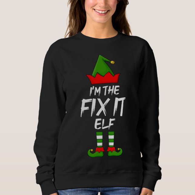 Sweatshirt Famille de jumelage de Noël Je suis la solution à  (Devant)