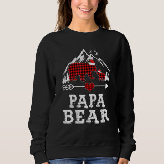 Sweatshirt Famille de Pyjama Correspondant à l'Ours Rouge Pai
