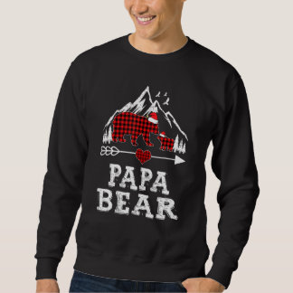 Sweatshirt Famille de Pyjama Correspondant à l'Ours Rouge Pai