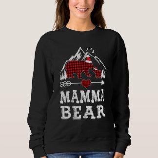 Sweatshirt Famille de pyjama de jumelage d'ours mamma rouge