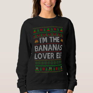 Sweatshirt Famille Matching Ugly Je suis The Bananas Elf Chri