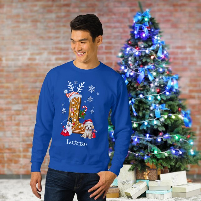 Sweatshirt Famille Noël Père Noël Pain d'épices Alphabet L Me (Créateur téléchargé)