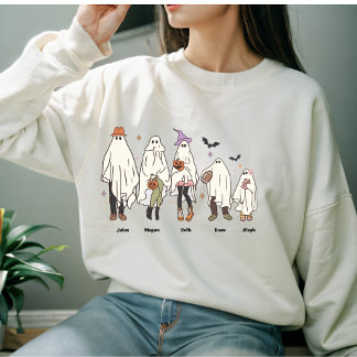 Sweatshirt Famille personnalisée Retro Vintage Ghost