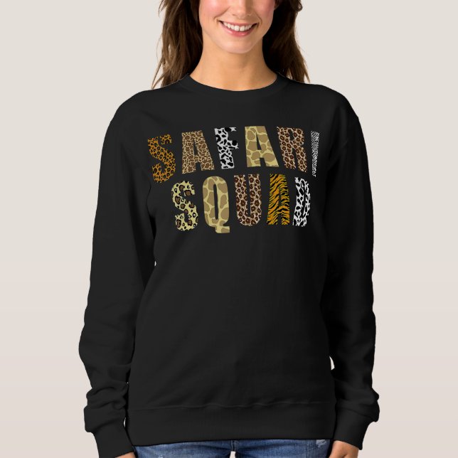 Sweatshirt Famille Safari Squad Correspondant Vacances d'été  (Devant)