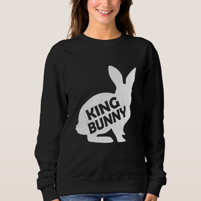 Sweatshirt Family Easter King Bunny Matching Couple Group (Devant)