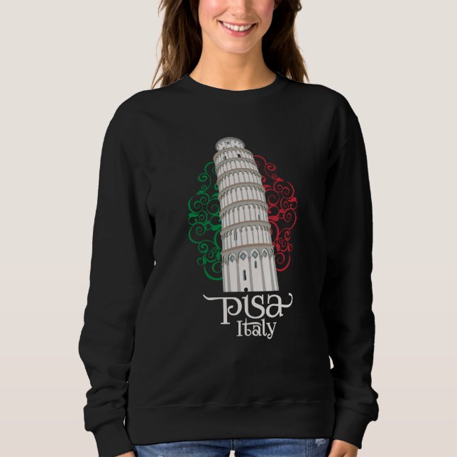 Sweatshirt Famous Italian Landmark Leaning Tower of Pisa (Devant)