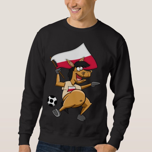 Sweatshirt Fan horse Poland (Devant)