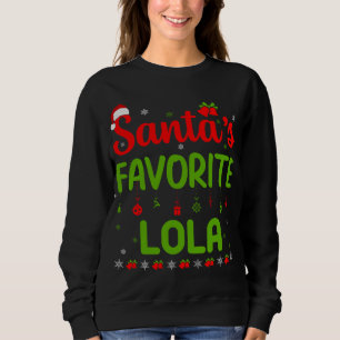 Sweatshirt Fantaisie Noël Père Noël Favori Lola Cute Merry X