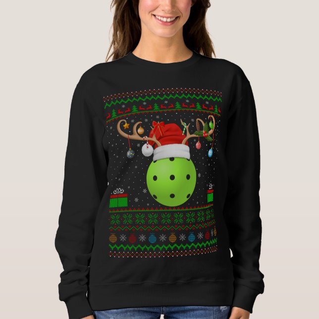 Sweatshirt Fantastique Noël Éclairage Père Noël Vilain Pickle (Devant)