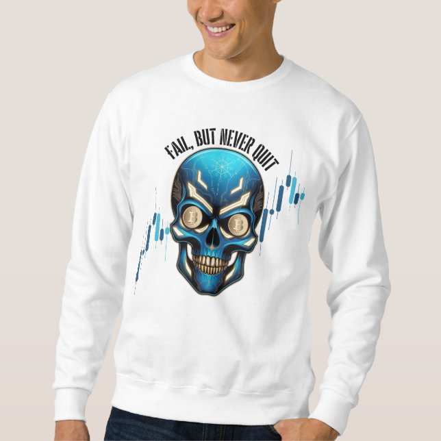 Sweatshirt Fantasy Design | Crypto Btc | Motivation | Blue (Devant)
