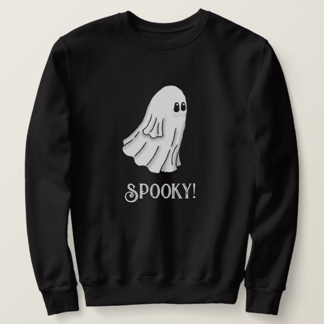 Sweatshirt Fantôme effrayant d'Halloween (Design devant)