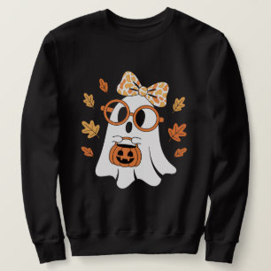 Sweatshirt Fantôme Rétro avec Sweat-shirt à Seau de Citrouill