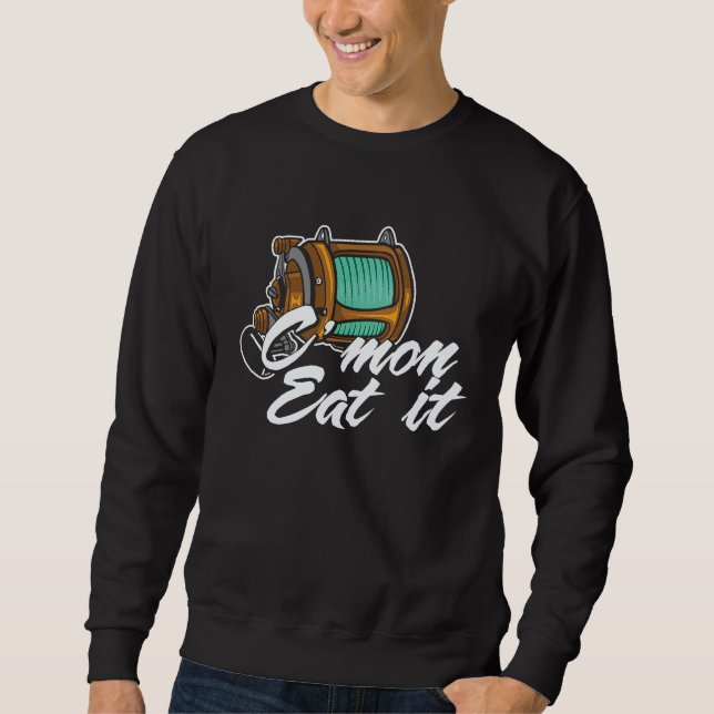 Sweatshirt Father's Day Fishing Fisherman Eat It (Devant)