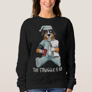 Sweatshirt Fatigué Bernese Mountain Dog Shepherd La lutte I