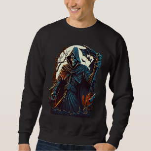 Sweatshirt Faucheuse Cimetière Mort Occulte Gothique squelett
