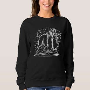 Sweatshirt Faune de zoo animalier Soigneur de zoo Buffle Bis