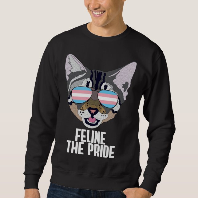 Sweatshirt Feline The Pride  Cat Trans Pride (Devant)