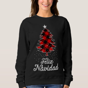 Sweatshirt Feliz Navidad Famille - buffalo des arbres de Noël