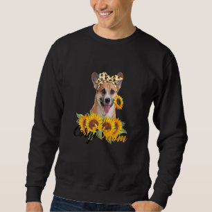 Sweatshirt Femens Pembroke Welsh Corgi Maman Sunflower Summer