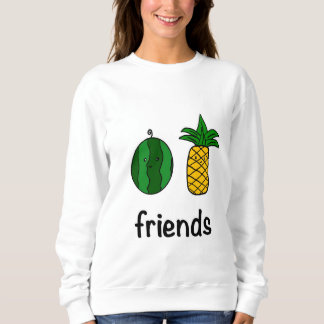 Sweatshirt féminine de pastèque et ananas