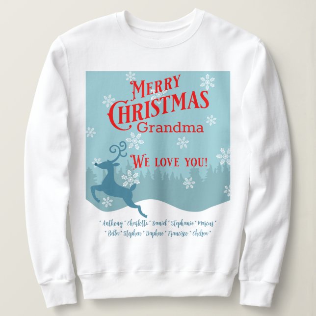 Sweatshirt féminine personnalisée Reindeer (Design devant)