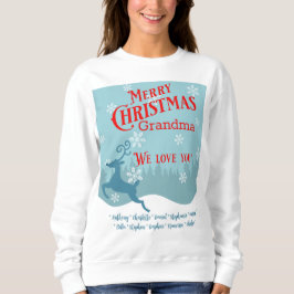 Sweatshirt féminine personnalisée Reindeer
