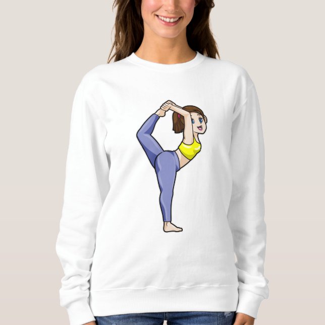 Sweatshirt Femme au Yoga Stretching exercices Legs (Devant)