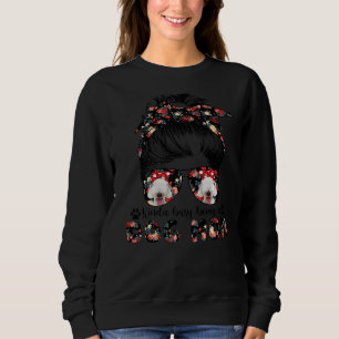 Sweatshirt Femme Bedlington Terrier Chien Maman Messager Bun 