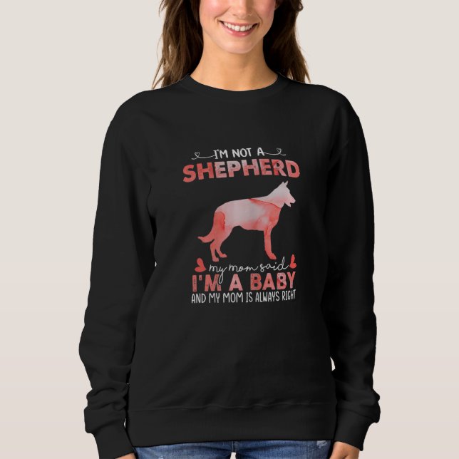 Sweatshirt Femme Berger Maman Dit Bébé Berger Chien Chris (Devant)
