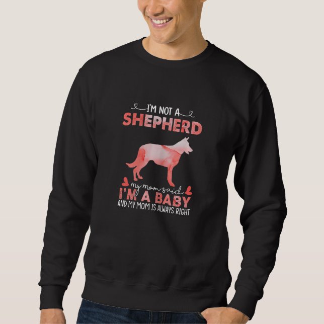 Sweatshirt Femme Berger Maman Dit Bébé Berger Chien Chris (Devant)
