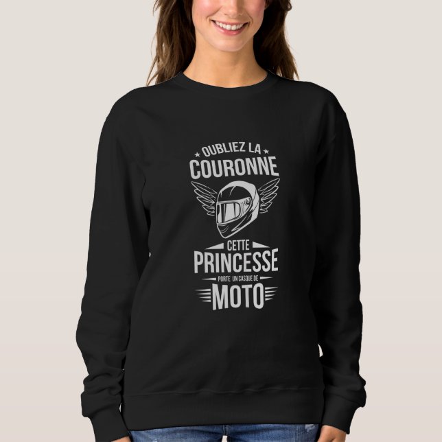Sweatshirt Femme Biker Girl Motarde Femme Motorcycle Femme (Devant)